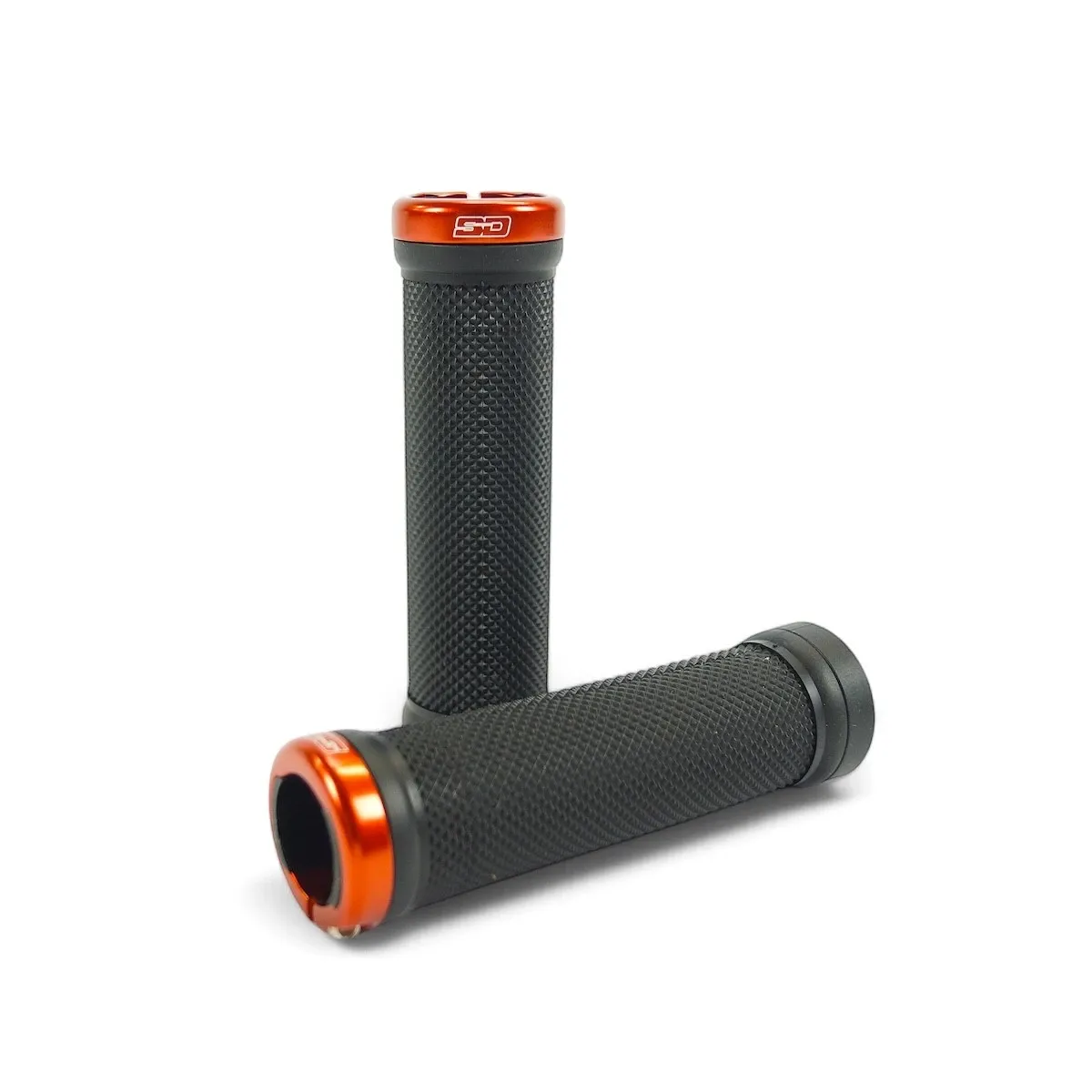 SD Bmx/Mtb Lock On Grip V2 Black/Orange Clamps